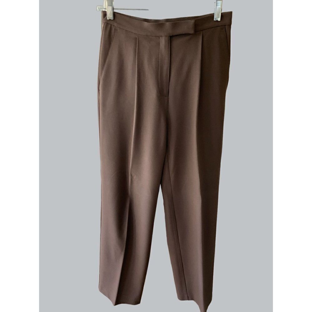 LIZ CLAIBORNE LADIES TRANSITIONAL STRETCH CHOCOLATE BROWN DRESS PANTS EUC SIZE 4